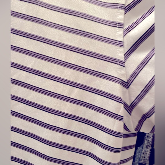 white collared striped T-shirt size 3XL - Picture 5 of 12